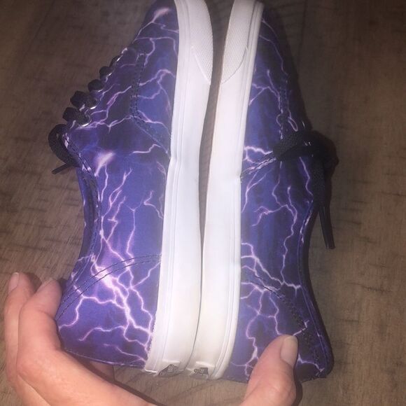 Purple Lightening Skies Vans Sanitized with Coconut 🥥 Clorox - Picture 6 of 16